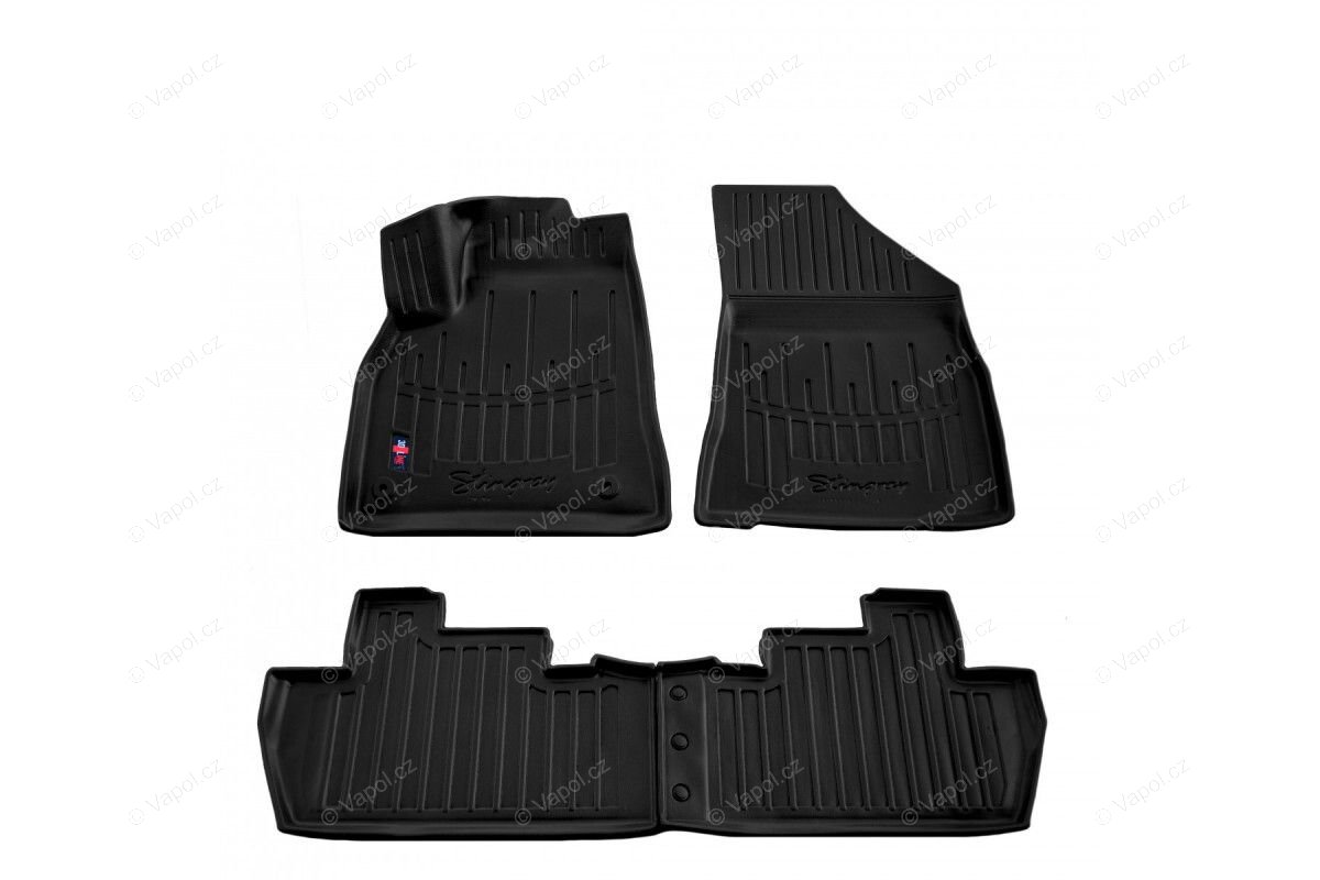 3D gumiszőnyeg (TPE), PEUGEOT 5008, 4 darab, Stingray